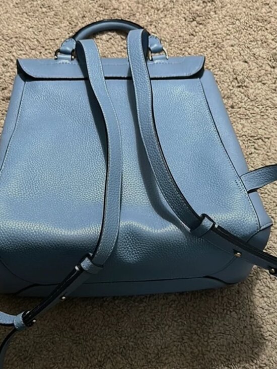 EUC Kate Spade Leila blue pebbled leather backpack main image 8